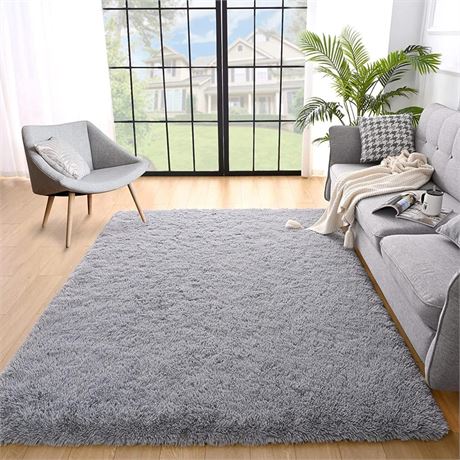 YOBATH Fluffy Shag Area Rug, Rugs for Bedroom 4x6 Feet, Fluffy Shaggy Rug for