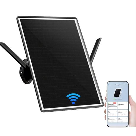 Solar Outdoor 4G LTE Router, WiFi Extender with 20000mAh Battery & 15W Solar