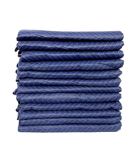 12 Premium Economy Moving Blankets - 80" Long x 72 Wide - 35lb/Dozen - Front