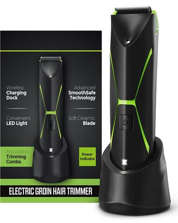 Brightman Body Hair Trimmer for Men - Men Ball Trimmer, Groin Hair Trimmer with