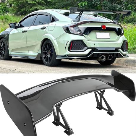 47 Inch Universal Rear Spoiler, Adjustable GT Style Car Rear Trunk Spoiler Wing