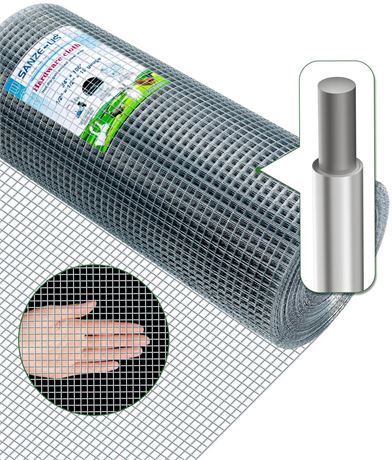 Hardware Cloth,1/2inch 24inx50ft 19 Gauge,Double-Layer Hot-Dip Galvanizing