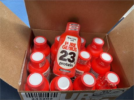 23g Protein 100 callories PURE GENIUS STRAWBERRY GUAVA ZERO SUGER ZERO FAT TWO