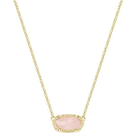 Gold Pendant Necklace for Women Men 14K Gold-Plated Adjustable Tail Chain