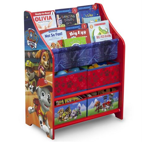 PAW Patrol Kids 4-Cubby Toy Organizer, One Size, Red