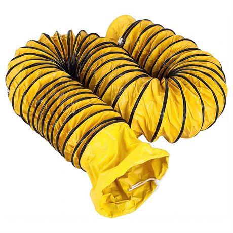 Ducting Hose PVC Flexible Duct Hosing with Adjustable Rope S Hook & Steel