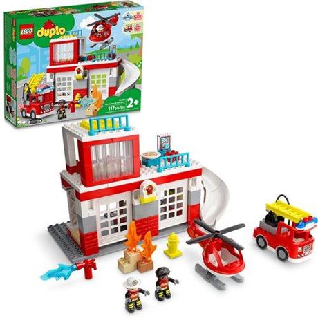 LEGO 6379261 DUPLO Rescue Fire Station & Helicopter 10970 Building Toy (117