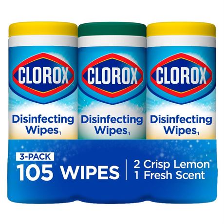 35-Count Crisp Lemon and Fresh Scent Bleach Free Disinfecting Cleaning Wipes