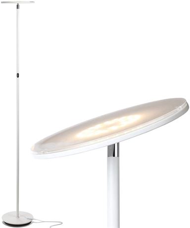 Brightech Sky 63 in. White Torchiere LED Floor Lamp