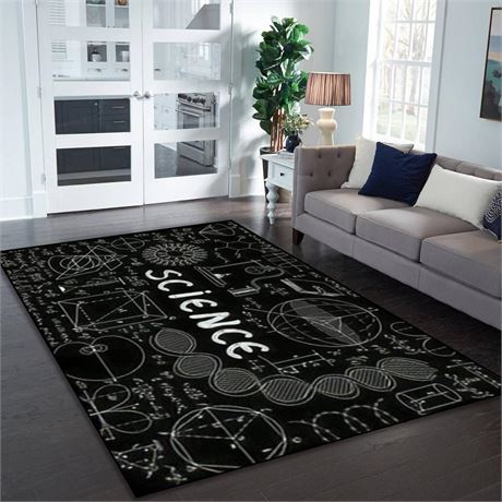 Scientific word Science chemical equipment math Area Rugs for Playroom