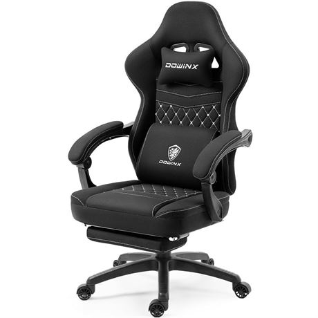 Dowinx Gaming Chair Breathable Fabric Computer Chair with Pocket Spring
