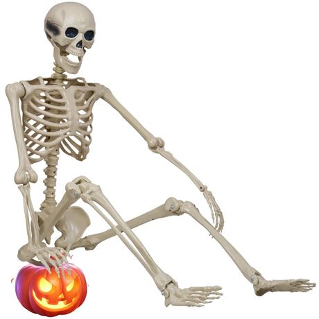 Gaelen Human Skeleton Plastic for Halloween Decoration: Removable Halloween