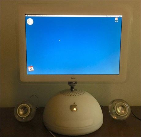 Vintage White iMac With Power Cord.
512MB SDRAM/40 GB HD/COMB0 Drive