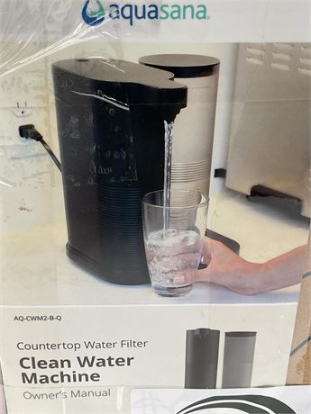 Aquasana AQ-CWM2-B-Q. Countertop Water Filter Clean Water Machine Water Filter