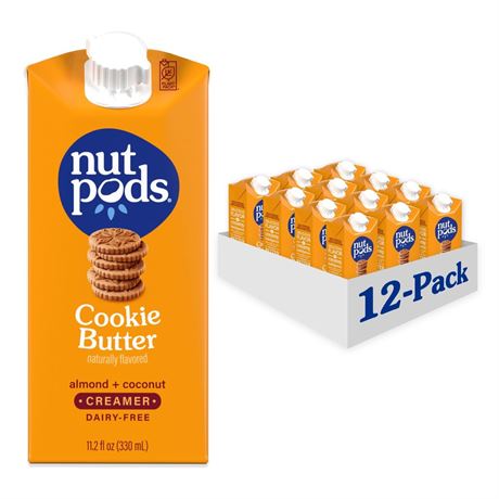 nutpods Cookie Butter Non Dairy Coffee Creamer, Sweetened with Organic Cane