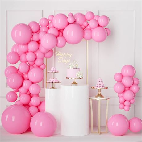 115 Pink Balloons Different Sizes Pack Includes