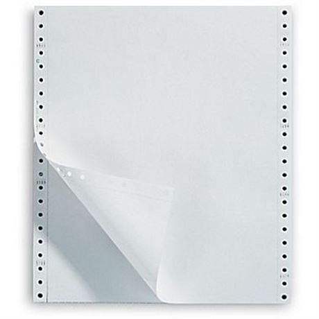 Staples Computer Paper, Ultra Perforated, 9 1/2" x 11", Blank White, 20lb.,