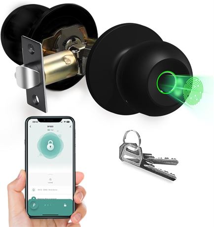 Fingerprint Door Lock, 3 in 1Fingerprint LockSmart Door Knob, Biometric Door