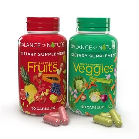 Balance of Nature Fruits & Veggies Supplements - Whole Fruit and Vegetable