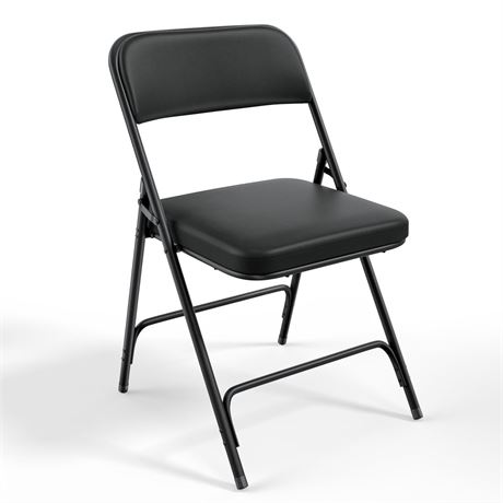 VINGLI Padded Folding Chairs with Thick Seat Cushion, Portable, Durable & Extra