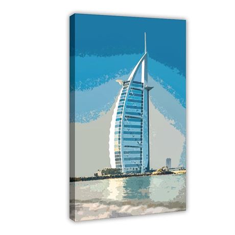 Dubai City Skyline Canvas Poster Wall Art Decor Print Picture Paintings for