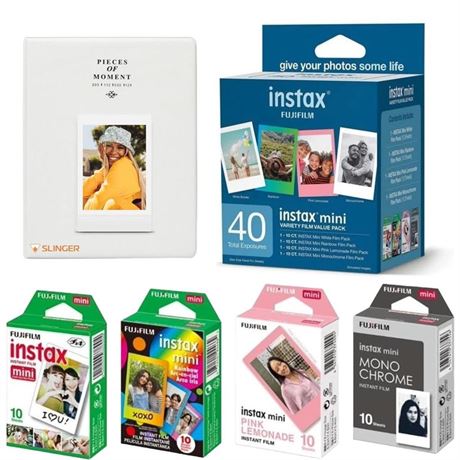 Fujifilm Instax Mini Instant Film Variety Value Pack, 40 Exposures, with