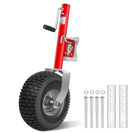Beach Boat Trailer Jack 2500 lbs Capacity with 13.3" Wheels-Heavy Duty for