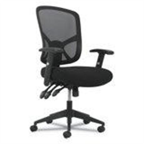 Basyx Task Chair Mesh Back 25-3/4"Wx25D"x44-1/2"H Black VST121