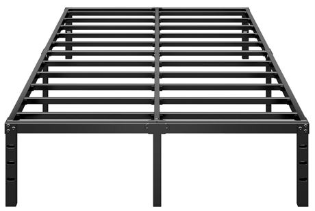 Metal Platform Bed Frame 18 Inch Tall Bed No Box Spring Needed,King Size Bed