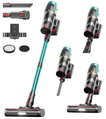 Cordless Vacuum Cleaner, Upgraded 580W 48KPA 65Mins Vacuum Cleaners for Home,