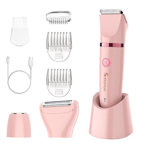Scttomon Electric Lady Shaver for Women - Painless Razor, Bikini Trimmer,
