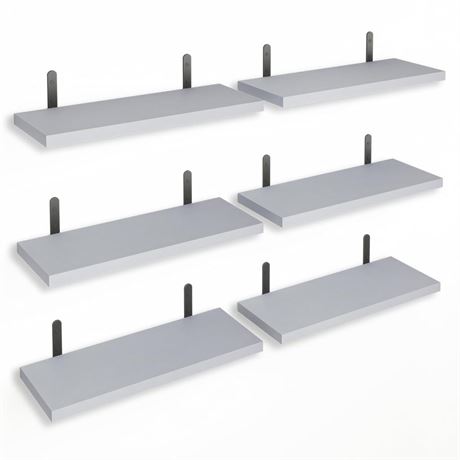 OFFSITE Fixwal Floating Shelves, Rustic Wood Wall Shelves, Width 4.7 Inches