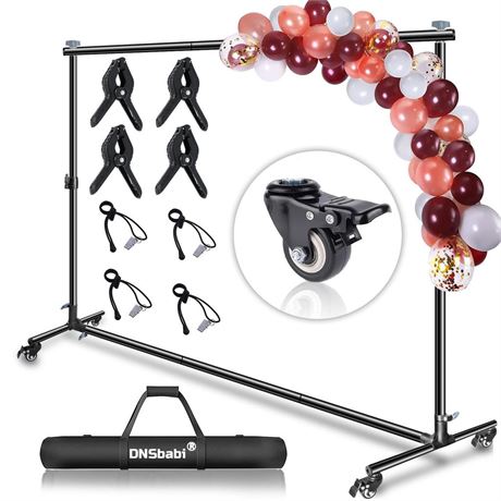 Versatile Heavy Duty Backdrop Stand, with Wheels, 10 * 7ft Adjustable Photo