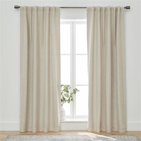 Better Homes & Gardens Linen Blend Curtain, Single Panel, Papyrus Beige, 50" W