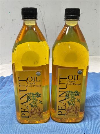 Daana Peanut Oil: CERTIFIED USDA ORGANIC, EXTRA VIRGIN, COLD PRESSED (34 Fl oz)