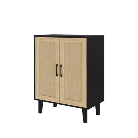 Panana Buffet Cabinet Sideboard with Rattan Decorated Doors Kitchen Storage