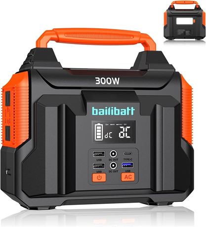 Portable Power Station 300W 257wh Lithium Battery Bailibatt Small Portable