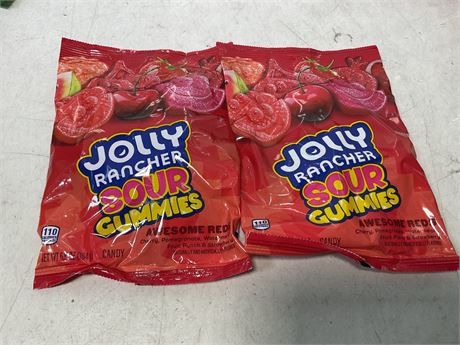Jolly Rancher Sour Gummies Awesome Reds Assorted Fruit Flavored Gummy Candy,
