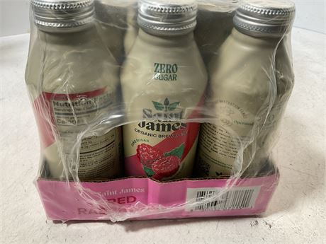 Saint James Organic Black Tea, Red Raspberry, Zero Sugar, Kosher, USDA
