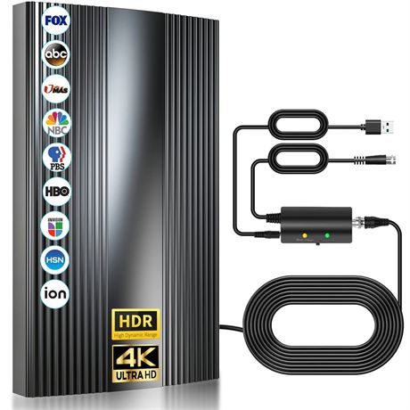2026 Upgraded TV Antenna Indoor Up to 5000+ Miles Range, Digital Antenna for