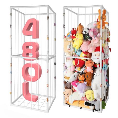 Extra large Stuffed Animal Storage for Corner Organizer,Premium PVC Material