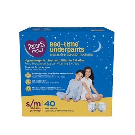 Parent S Choice Unisex Nighttime Bedwetting Underwear  Small-Medium  44 Count