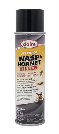 Claire CL005-1pk Jet Force Wasp & Hornet Killer; 14 oz 12 per case yellow & gray