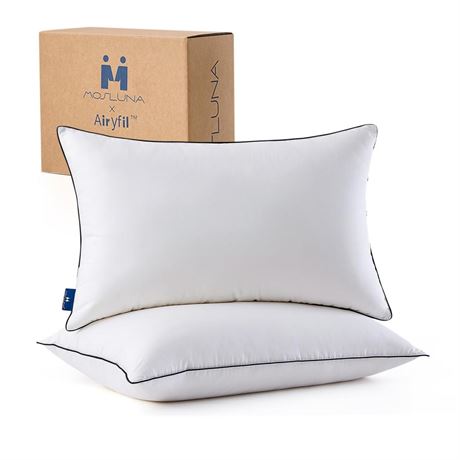 Goose Down Pillows Queen Size Set of 2, Luxury Hotel Collection Bed Pillow 2