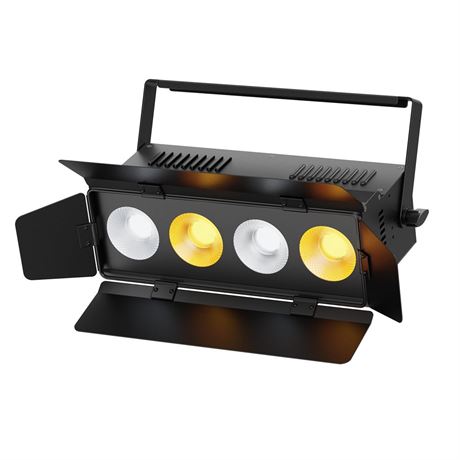 Stage Lights with Barn Doors, 4x50W LED Par Can Lights DMX512 Sound Activated,