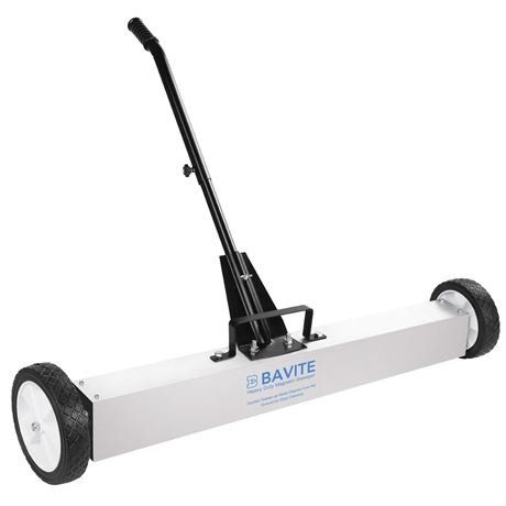 E BAVITE Rolling Nail Magnetic Sweeper, 36 Inch Heavy Duty Magnet Pickup