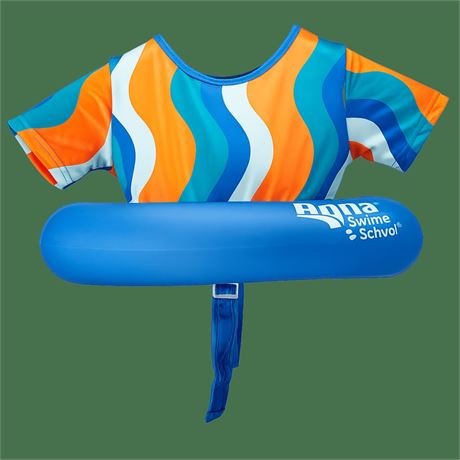 Aqua SwimSchool Inflatable Tot Trainer Pool Float with Adjustable Strap, Ages