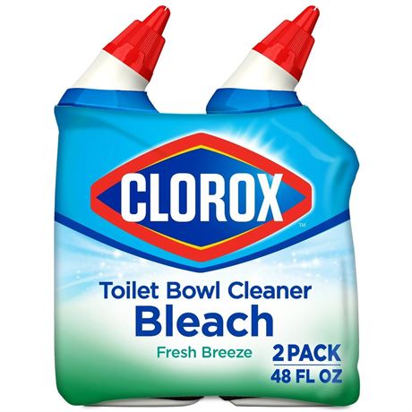 Clorox Toilet Bowl Cleaner with Bleach, Fresh Scent - 24 oz, 2 Pack