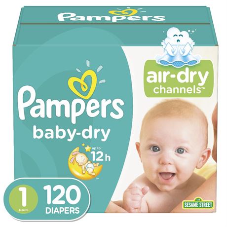 Pampers Baby Dry Sz1 Super Pk 1X120EA