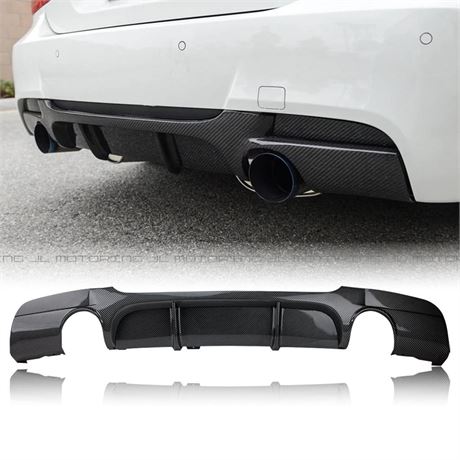 Rear Diffuser Compatible with 2005-2012 BMW 3-Series E90 Sedan Diffuser, Carbon